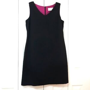 Danny & Nicole dress sleeveless black zippered lined dress size 14
